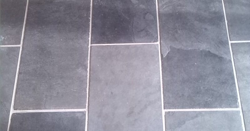 Slate floor after cleaning Thetford Norfolk